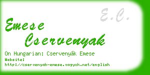emese cservenyak business card