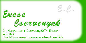 emese cservenyak business card
